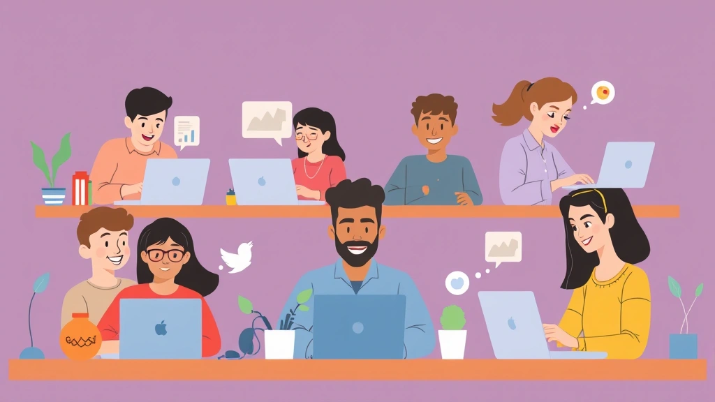 Cartoon diverse freelancers working simultaneously on different projects across multiple devices, showing collaboration and flexibility in remote work environment