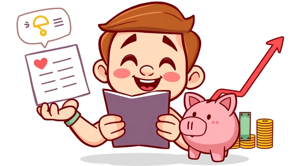 Cartoon character reviewing retirement savings account with piggy bank and growth chart, planning future financial security, hopeful and determined expression, clean graphics