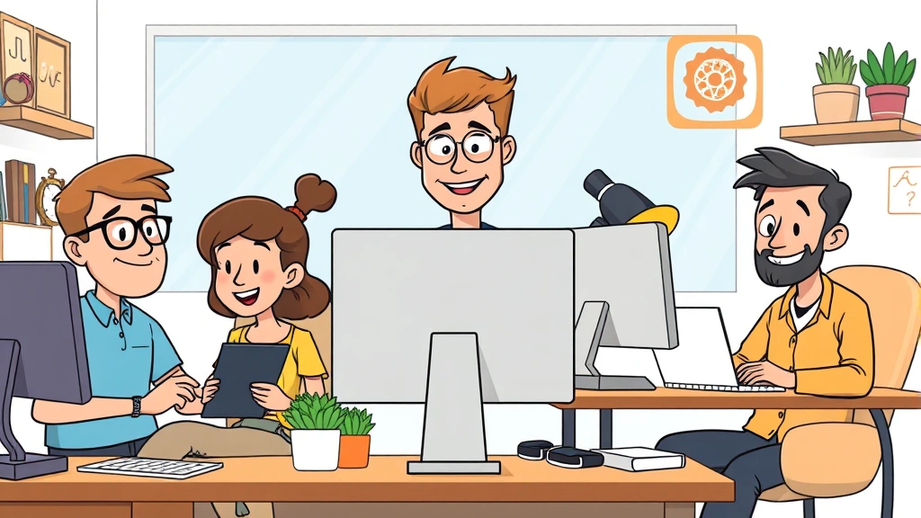 Cartoon diverse group of independent contractors working on different projects simultaneously—designer at tablet, developer on computer, writer at desk, all in home offices with happy expressions
